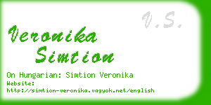 veronika simtion business card